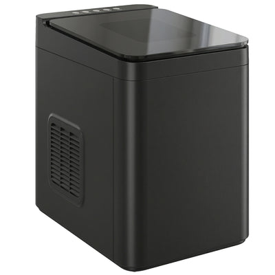 Ice Maker for Quick Chilled Drinks with 2 Ice Sizes and Touchscreen Control Black Homcom