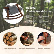 Wooden Frame Rocking Accent Chair With Padded Seat For Living Room Comfort, Grey