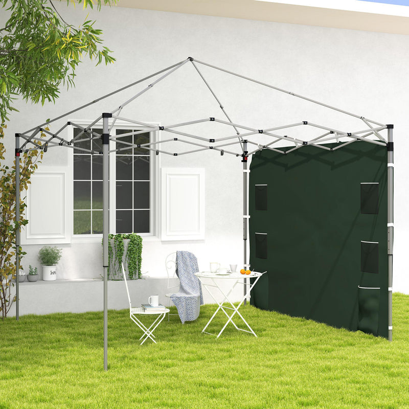 Green 195 x 295cm Replacement Gazebo Sidewall for Outdoor Shelter by Outsunny