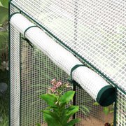 Mini Greenhouse With Roll Up Doors Ventilation And Reinforced Cover For Small Gardens Green AOSOM