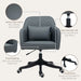 Grey Microfibre Office Chair with Massage Lumbar Support and Wheels for Home and Office by Vinsetto