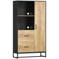 Tall Freestanding Kitchen Pantry Cupboard With Drawers And Adjustable Shelves, White