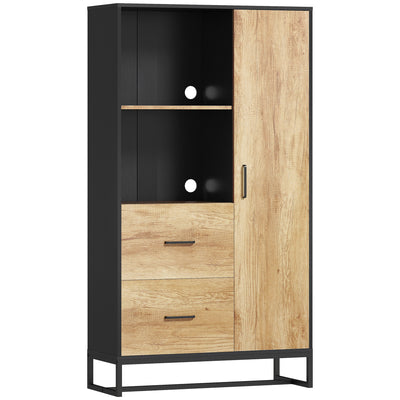 Tall Freestanding Kitchen Pantry Cupboard With Drawers And Adjustable Shelves, White