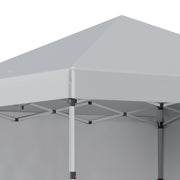 3x3m Pop Up Gazebo with Sidewalls and Wheeled Bag Ideal for Garden Parties Light Grey AOSOM