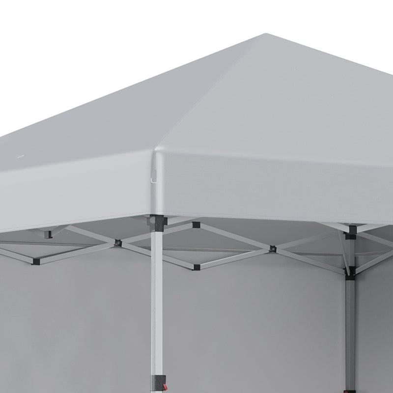 3x3m Pop Up Gazebo with Sidewalls and Wheeled Bag Ideal for Garden Parties Light Grey AOSOM
