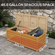 Wooden Deck Box Outdoor Garden Storage by Outsunny