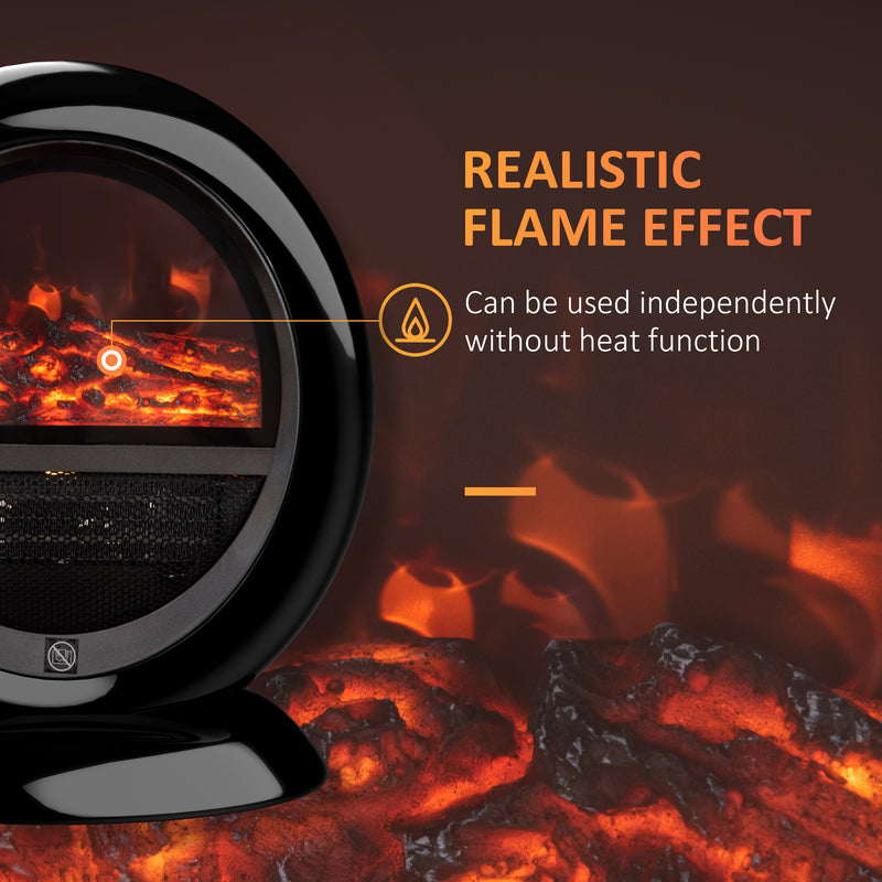 Electric Fireplace Heater for Quick Portable Warmth with Realistic Flame Effect