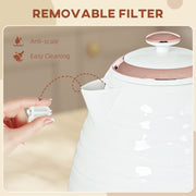 Cream 3kW Rapid Boil Honeycomb Kettle Fast Heating Energy Efficient by HOMCOM