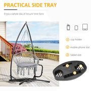 Heavy Duty Metal C Stand for Hammock Chair Ideal for Garden Porch or Indoor Use