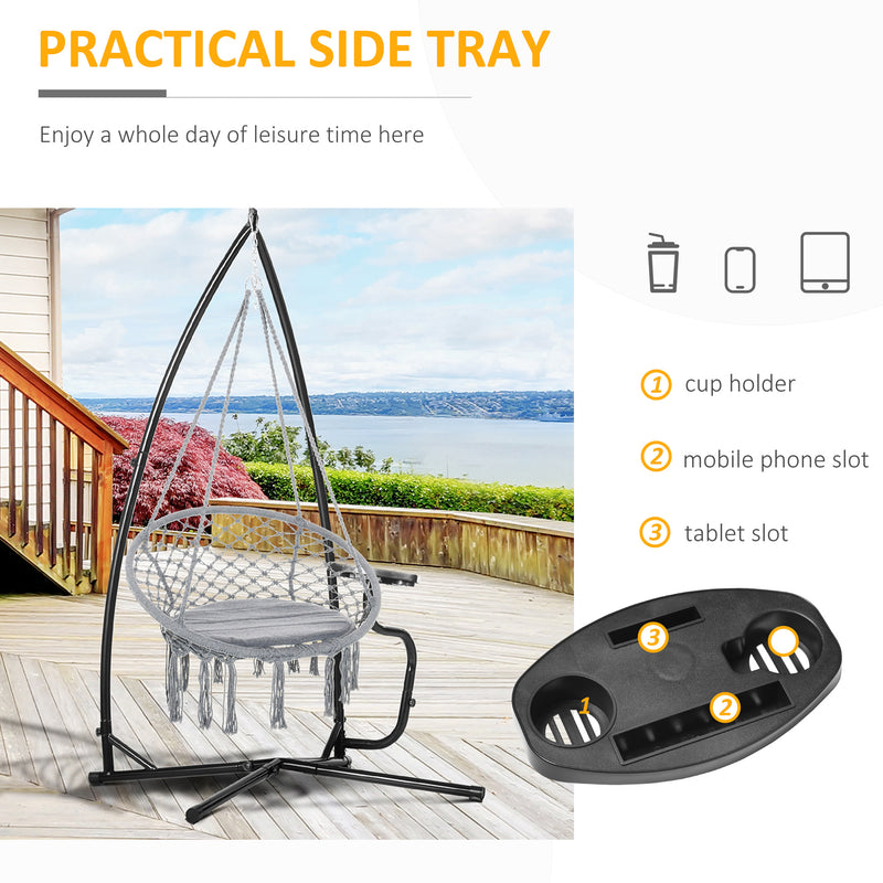 Heavy Duty Metal C Stand for Hammock Chair Ideal for Garden Porch or Indoor Use