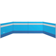Camping Windbreaker With Clear Windows And Steel Poles For Beach And Caravan Use Blue AOSOM