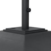 Black 60kg Garden Parasol Base With Wheels Fillable With Water Or Sand For Stability