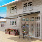 Light Grey 3 x 2.5 m Electric Retractable Awning with Remote UV50+ Sun Shade Canopy by Outsunny