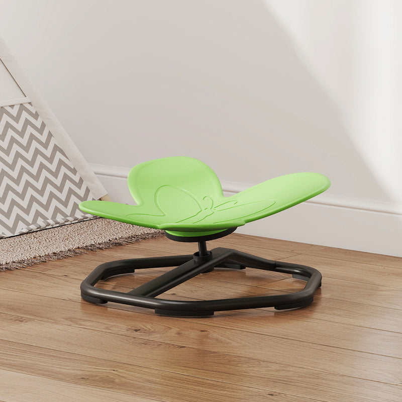 Butterfly Shaped Kids Swivel Chair for Sensory Play and Balance Training Green AOSOM