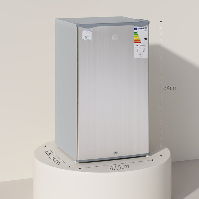 91L Freestanding Under Counter Fridge with Lock Grey by HOMCOM