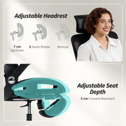 Ergonomic High Back Mesh Office Chair With Lumbar Support For Home Or Work, Black AOSOM