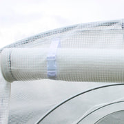 3 x 2 x 2m Walk In Greenhouse Replacement Cover With Roll Up Windows For Winter Use White