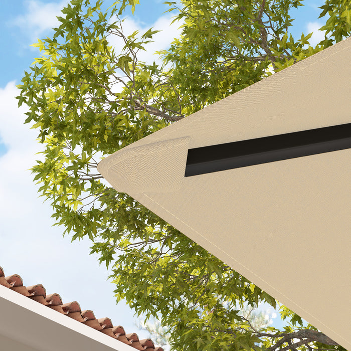 Beige 3m x 3m Gazebo Canopy Replacement Cover Water Resistant with UPF30+ by Outsunny