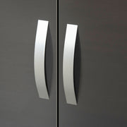 2 Door High Gloss Wardrobe With Hanging Rail And Shelf For Bedroom Storage Grey