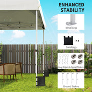 Pop Up Garden Gazebo with UPF50+ Plus Sun Protection and Easy to Setup, 3 x 3 m Outsunny