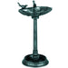 Green 81cm Tall Vintage Style Bird Bath with Decorative Birds and Planter Base by Outsunny