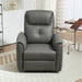 Light Grey Microfibre Manual Recliner Armchair with Padded Cushion And Leg Rest by HOMCOM