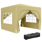 Sand 3 x 3m Pop Up Gazebo Shelter with Accessories by Outsunny