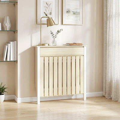 Radiator Cover with Drawer for Safe Heat and Extra Storage Oak Homcom