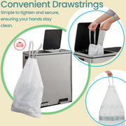 Liner Code 30A Pre-separated 8-gallon drawstring rubbish bags 4 rolls for 30L bins by Songmics
