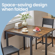 Foldable Drop Leaf Dining Table for Small Spaces Seats 2 to 4 People by Vasagle