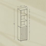 Tall Bathroom Storage Cabinet with Open Shelves and Adjustable Compartments by Vasagle