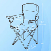 Folding camping chairs set of 2 with steel frame by SONGMICS Songmics