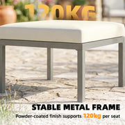 3 Piece Garden Sofa Set with Flexible Layout and Thick Cushions for Outdoor Relaxing Grey 