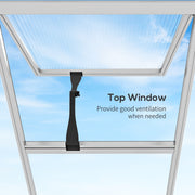 Large Walk In Greenhouse with Aluminium Frame for Growing Plants and Vegetables Green