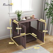 Dog Crate Table for Medium and Large Dogs with Magnetic Door Indoor Use Purple by PawHut
