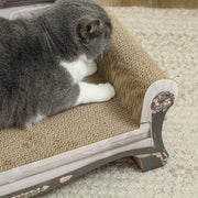 2-in-1 Cat Scratcher with Organic Catnip for Indoor Cats Brown 29.5 x 56 x 26cm by PawHut