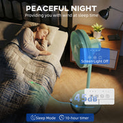 Standing Fan with Remote Control and Timer for Quiet Home Cooling Green AOSOM