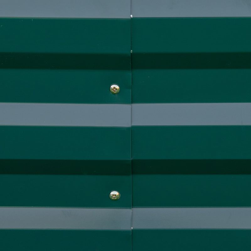 Green Metal Raised Garden Bed Planter Box for Flowers and Herbs Outdoor Use 241cm