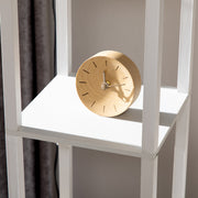 Tall Floor Lamp With 3 Tier Shelving Unit for Living Room or Bedroom Storage, White