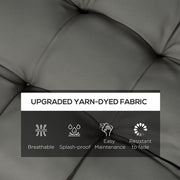 Charcoal Grey 4 Piece Garden Chair Cushion Set With Ties For Indoor Or Outdoor Use