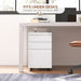 White 3 Drawer Lockable Steel Filing Cabinet with Pencil Tray for A4 and Legal Size by Vinsetto