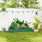 Green 180 x 90cm Galvanised Steel Open Garden Planter Durable Raised Bed by Outsunny