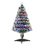 Studio view of the 3ft snow-dipped tree on a green stand