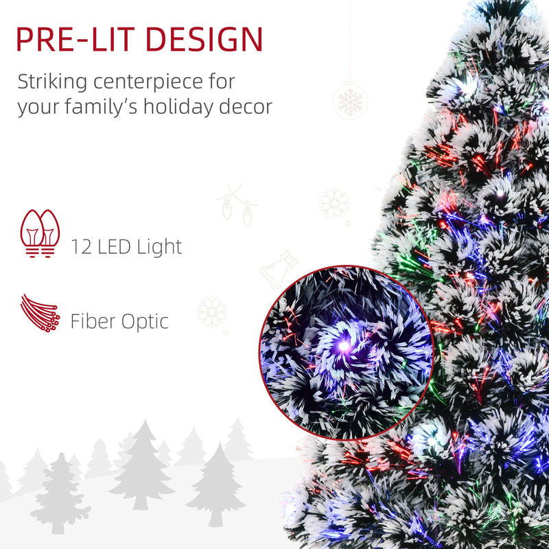 Pre-lit design panel showing 12 LED lights and fibre optic with a branch close-up