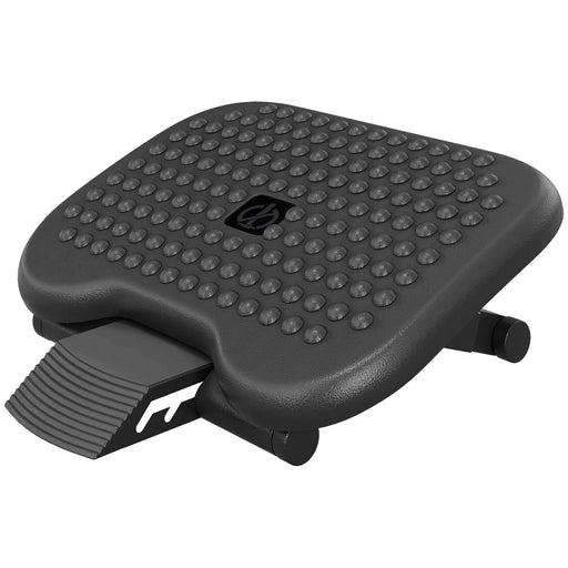 Adjustable Foot Rest Platform with Tilting Angle for Home Office Comfort, Black