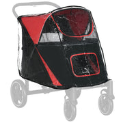 Rain Cover for Dog Pram with Rear Entry Ideal for Walking Your Pet in Rain Grey AOSOM