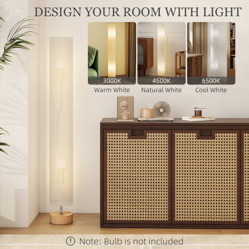 Modern LED Floor Lamp with Adjustable Colour Temperatures for Living Room Use, Grey