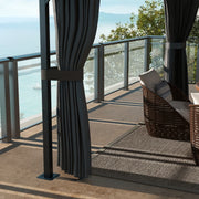 Aluminium 3m x 4m Polycarbonate Gazebo with Curtains by Outsunny Outsunny