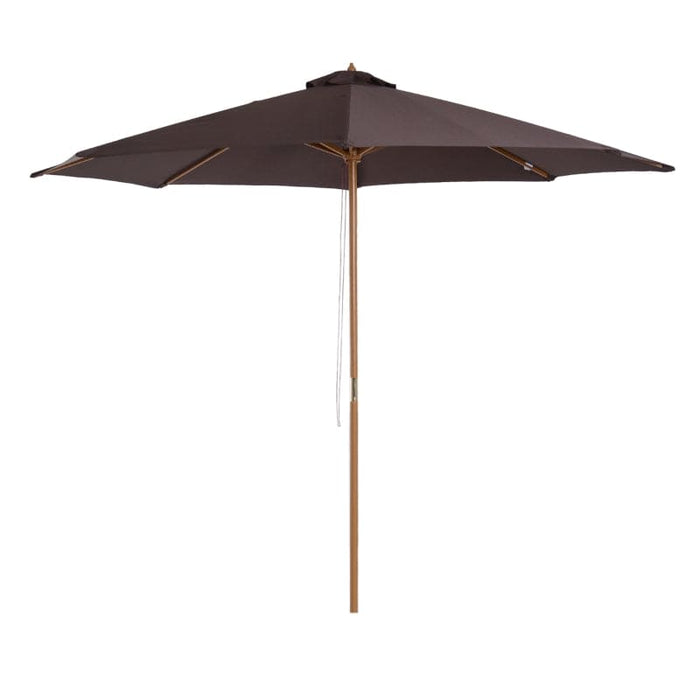 3m Bamboo Patio Umbrella, Coffee