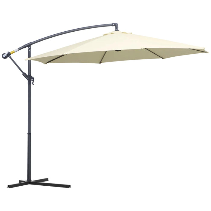 Image of a Cream Overhanging Garden Parasol